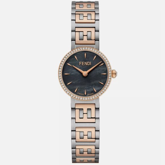 NEW Fendi Womens Two Tone 19mm Bracelet Fashion Watch - Picture 1 of 4